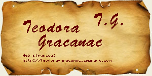 Teodora Gračanac vizit kartica